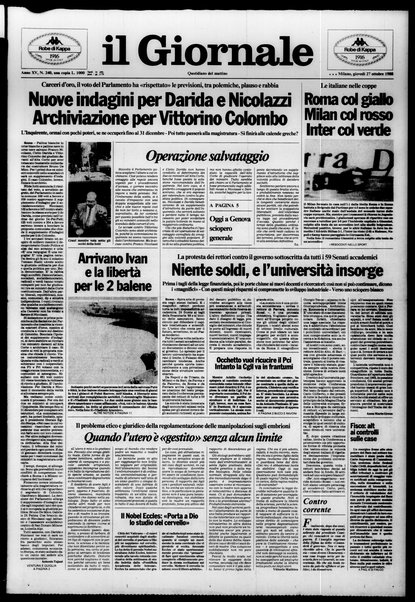 Il giornale : quotidiano del mattino